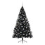 Kunstig Forbelyst Juletræ med 300 LED'er Sort 180 cm PVC