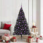 Kunstig Forbelyst Juletræ med 300 LED'er Sort 180 cm PVC