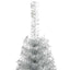 Kunstig Forbelyst Juletræ med 300 LED'er Sølv 240 cm PET