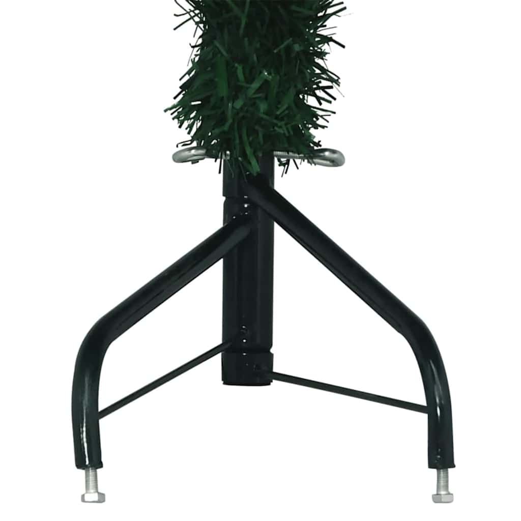 Hjørne Kunstigt Juletræ med 300 LED'er Grøn 180 cm PVC og metal