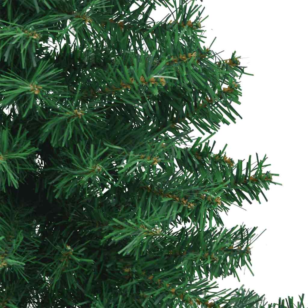 Hjørne Kunstigt Juletræ med 300 LED'er Grøn 180 cm PVC og metal