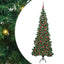 Hjørne Kunstigt Juletræ med 300 LED'er Grøn 180 cm PVC og metal