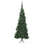 Hjørne Kunstigt Juletræ med 300 LED'er Grøn 180 cm PVC og metal