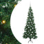 Hjørne Kunstigt Juletræ med 300 LED'er Grøn 180 cm PVC og metal