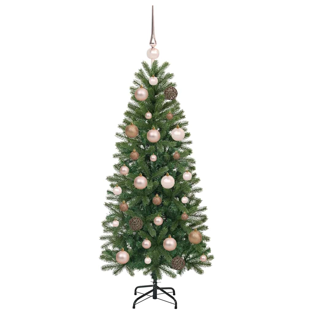 Kunstigt juletræ med 150 LED'er Grøn 120 cm PE og PVC