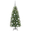 Kunstigt juletræ med 150 LED'er Grøn 120 cm PE og PVC