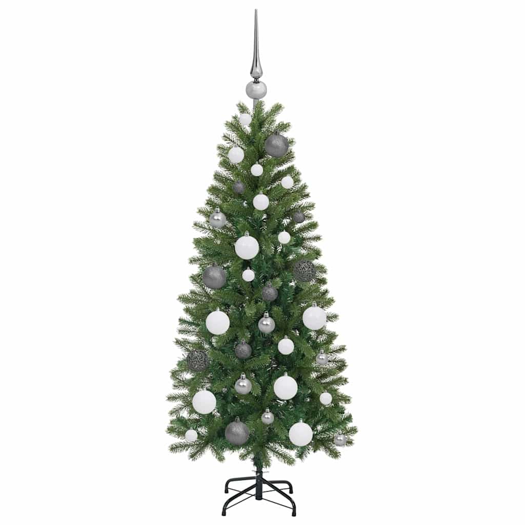 Kunstigt juletræ med 150 LED'er Grøn 120 cm PE og PVC