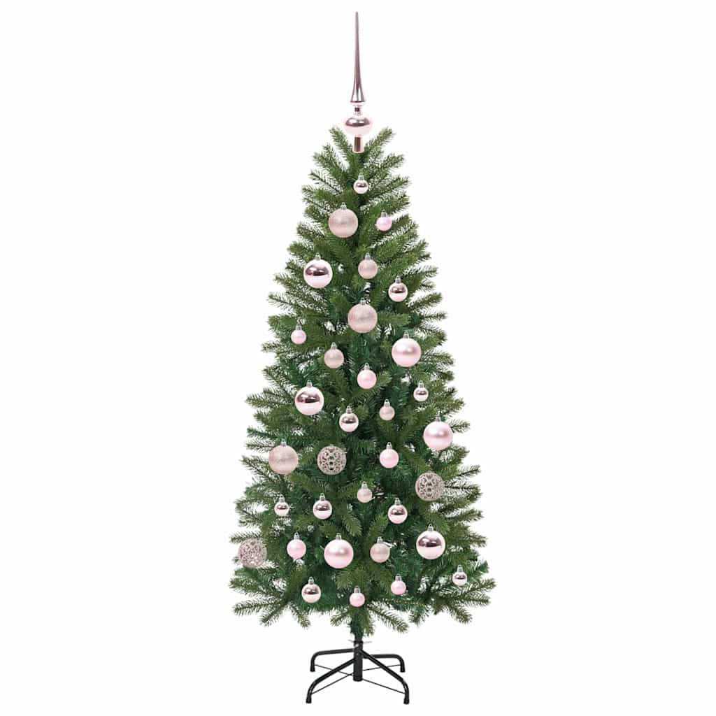 Kunstigt juletræ med 150 LED'er Grøn 120 cm PE og PVC