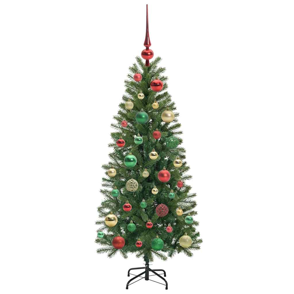 Kunstigt juletræ med 150 LED'er Grøn 120 cm PE og PVC