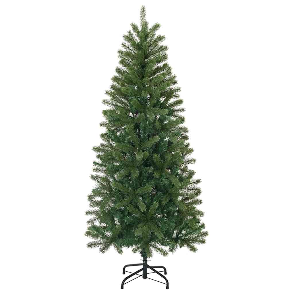 Kunstigt juletræ med 150 LED'er Grøn 150 cm PE og PVC