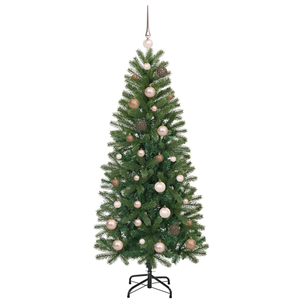 Kunstigt juletræ med 150 LED'er Grøn 150 cm PE og PVC