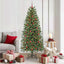 Kunstigt juletræ med 300 LED'er Grøn 180 cm PE og PVC