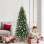 Kunstigt juletræ med 300 LED'er Grøn 180 cm PE og PVC