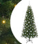 Kunstigt juletræ med 300 LED'er Grøn 180 cm PE og PVC