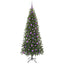 Kunstigt juletræ med 300 LED'er Grøn 180 cm PE og PVC