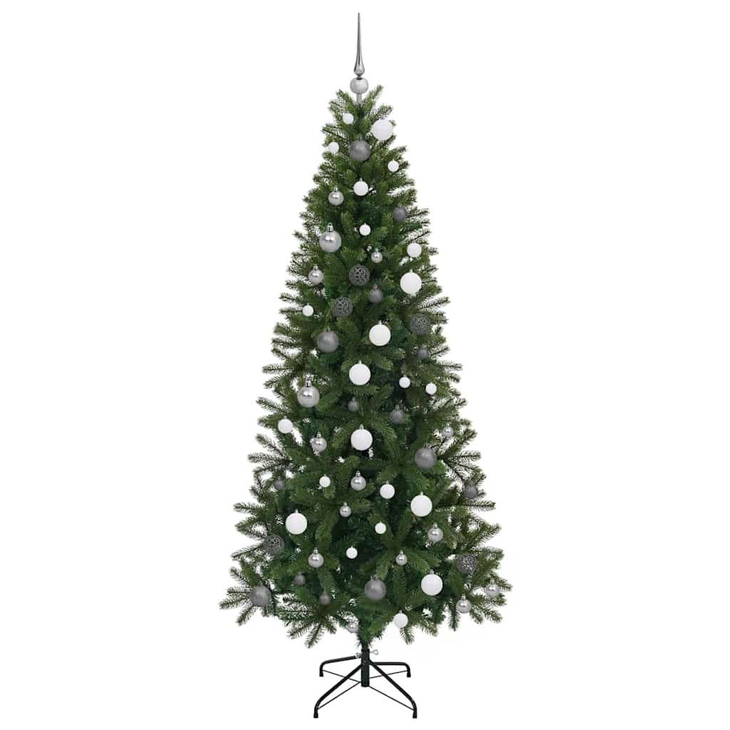 Kunstigt juletræ med 300 LED'er Grøn 210 cm PE og PVC