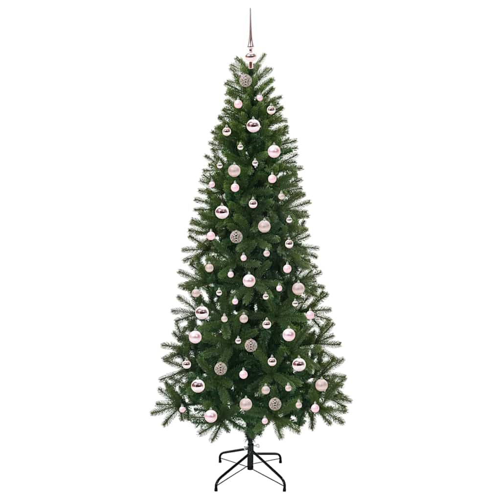 Kunstigt juletræ med 300 LED'er Grøn 210 cm PE og PVC