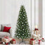 Kunstigt juletræ med 300 LED'er Grøn 210 cm PE og PVC