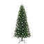 Kunstigt juletræ med 300 LED'er Grøn 210 cm PE og PVC