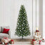 Kunstigt juletræ med 300 LED'er Grøn 210 cm PE og PVC