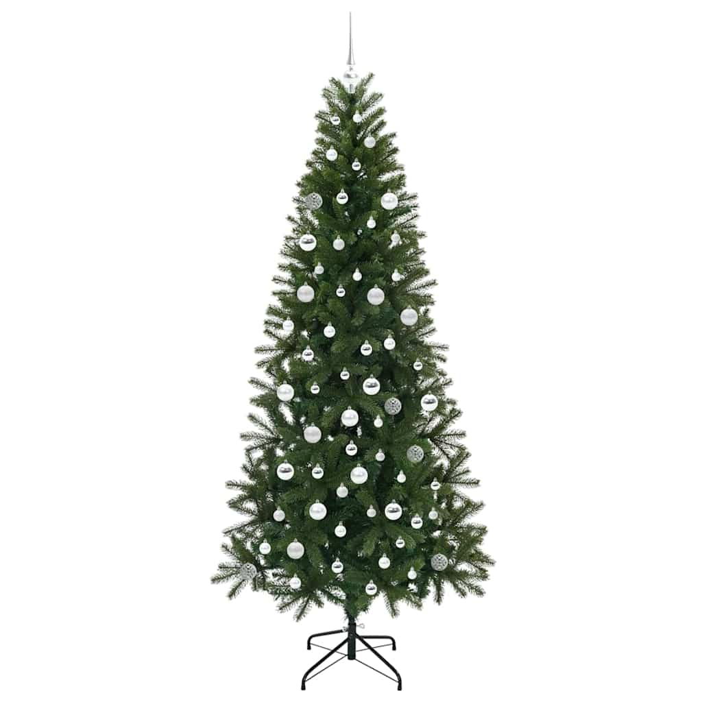 Kunstigt juletræ med 300 LED'er Grøn 210 cm PE og PVC