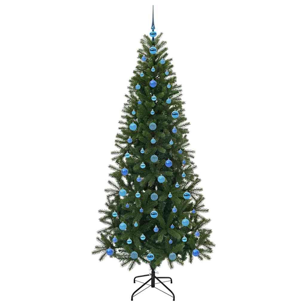 Kunstigt juletræ med 300 LED'er Grøn 210 cm PE og PVC