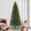 Kunstigt juletræ med 300 LED'er Grøn 240 cm PE og PVC