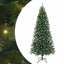 Kunstigt juletræ med 300 LED'er Grøn 240 cm PE og PVC