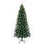 Kunstigt juletræ med 300 LED'er Grøn 240 cm PE og PVC