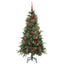 Kunstigt Hinged Juletræ med 150 LED'er Grøn 120 cm PE og PVC