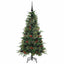 Kunstigt Hinged Juletræ med 150 LED'er Grøn 120 cm PE og PVC