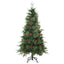 Kunstigt Hinged Juletræ med 150 LED'er Grøn 120 cm PE og PVC