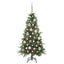 Kunstigt Hinged Juletræ med 150 LED'er Grøn 120 cm PE og PVC