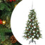 Kunstigt Hinged Juletræ med 150 LED'er Grøn 120 cm PE og PVC