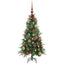Kunstigt Hinged Juletræ med 150 LED'er Grøn 120 cm PE og PVC