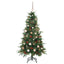 Kunstigt Hinged Juletræ med 150 LED'er Grøn 150 cm PE og PVC