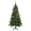 Kunstigt Hinged Juletræ med 150 LED'er Grøn 150 cm PE og PVC