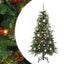 Kunstigt Hinged Juletræ med 150 LED'er Grøn 150 cm PE og PVC