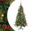 Kunstigt Hinged Juletræ med 150 LED'er Grøn 150 cm PE og PVC
