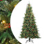 Kunstigt Hinged Juletræ med 300 LED'er Grøn 180 cm PE og PVC