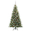 Kunstigt Hinged Juletræ med 300 LED'er Grøn 180 cm PE og PVC