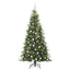 Kunstigt Hinged Juletræ med 300 LED'er Grøn 180 cm PE og PVC