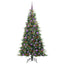 Kunstigt Hinged Juletræ med 300 LED'er Grøn 180 cm PE og PVC
