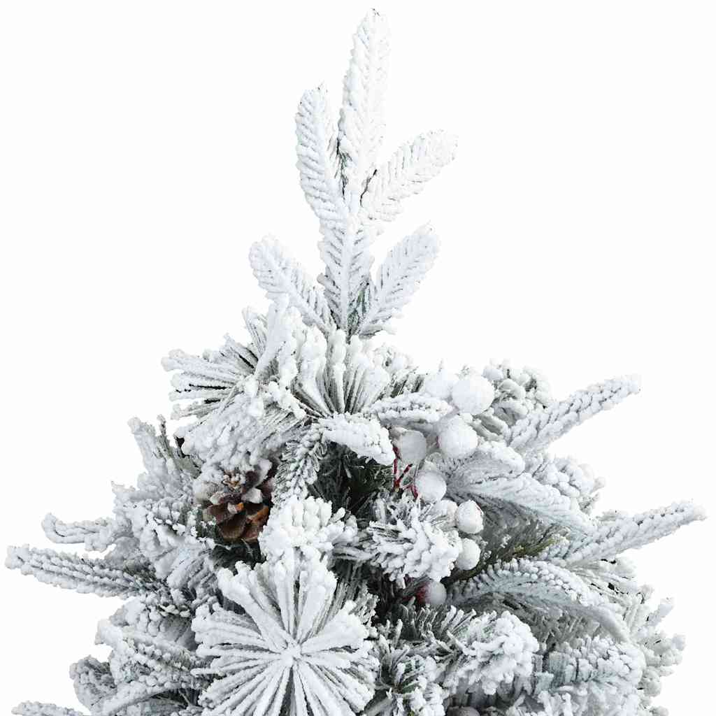 Kunstigt Hinged Juletræ med 150 LED'er Grøn 120 cm PE og PVC