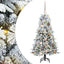 Kunstigt Hinged Juletræ med 150 LED'er Hvid 120 cm PE og PVC