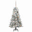 Kunstigt Hinged Juletræ med 150 LED'er Hvid 120 cm PE og PVC