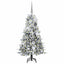 Kunstigt Hinged Juletræ med 150 LED'er Hvid 120 cm PE og PVC