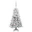 Kunstigt Hinged Juletræ med 150 LED'er Hvid 120 cm PE og PVC
