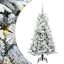 Kunstigt Hinged Juletræ med 150 LED'er Hvid 120 cm PE og PVC