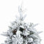 Kunstigt Hinged Juletræ med 150 LED'er Hvid 150 cm PE og PVC